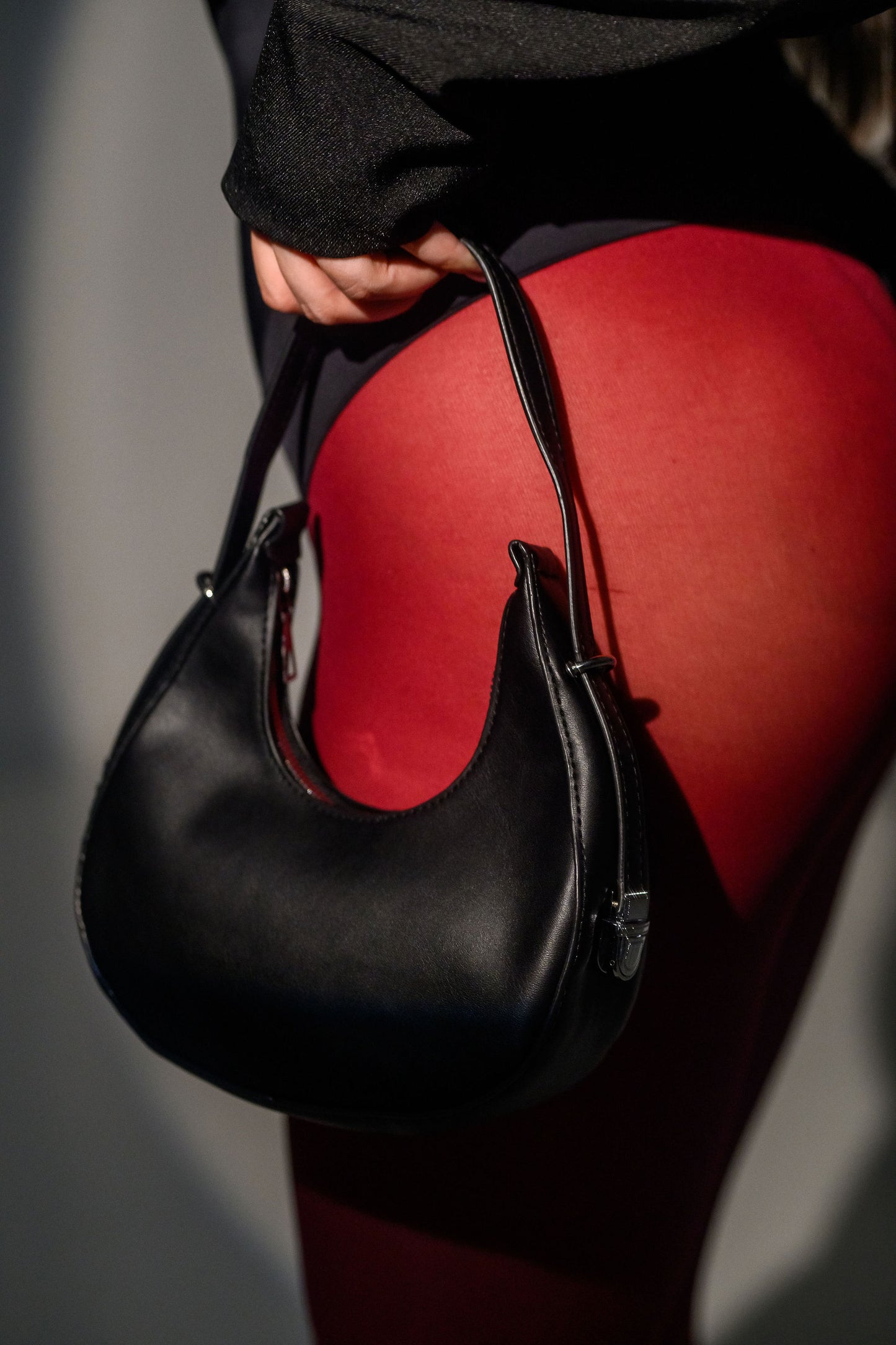 geantă damă FATALI Nova Black - mini bag elegant pentru ținute exclusiviste