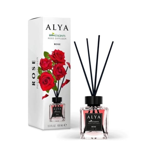 Odorizant camera Alya Rose – reed diffuser 100 ml cu betisoare ratan.