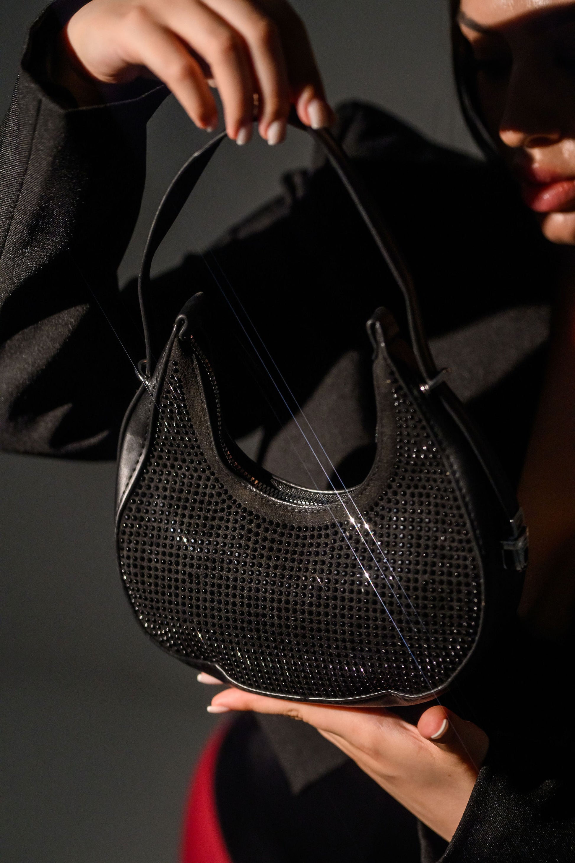 geantă damă FATALI Nova Black - mini bag elegant pentru ținute exclusiviste