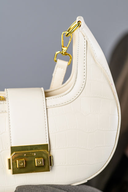 Geanta dama bej FATALI Soho – geanta urbana eleganta, ideala pentru ținute de zi.