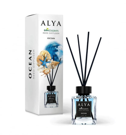 Odorizant camera Alya Ocean– reed diffuser 100 ml cu betisoare ratan.