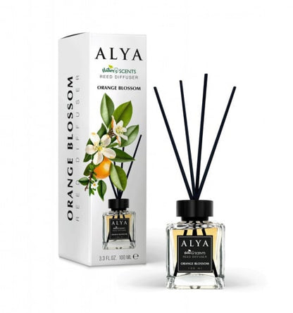 Odorizant camera Alya Orange Blossom – reed diffuser 100 ml cu betisoare ratan.