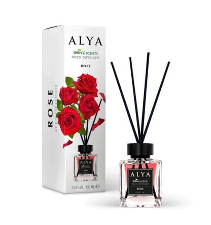 Odorizant camera Alya Rose – reed diffuser 100 ml cu betisoare ratan.