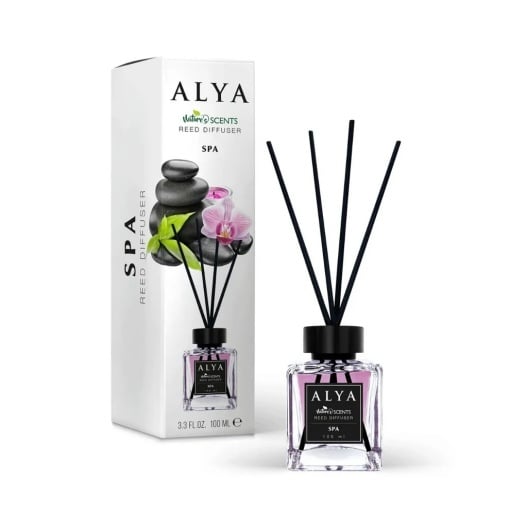 Odorizant camera Alya Spa – reed diffuser 100 ml cu betisoare ratan.