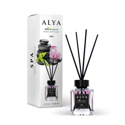 Odorizant camera Alya Spa – reed diffuser 100 ml cu betisoare ratan.