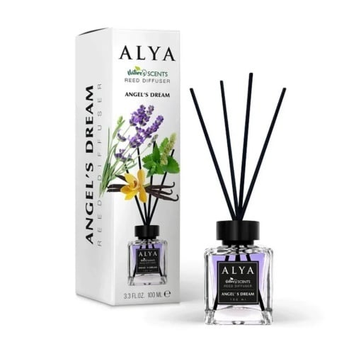 Odorizant de Cameră ANGEL’S DREAM – ALYA | Reed Diffuser cu Bețișoare din Ratan – 100 ml
